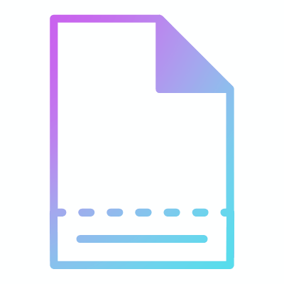 File Footer, Animated Icon, Gradient
