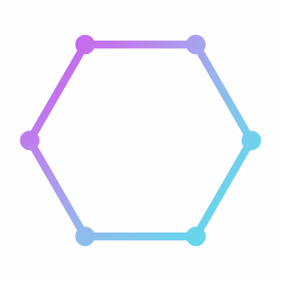 Hexagon, Animated Icon, Gradient