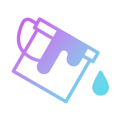 Paint Bucket, Animated Icon, Gradient
