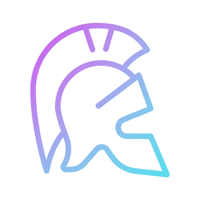 Spartan Helmet, Animated Icon, Gradient