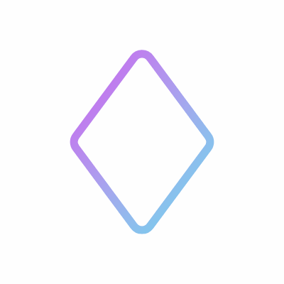 Suit Diamond, Animated Icon, Gradient