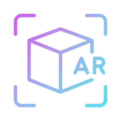 Cube AR, Animated Icon, Gradient