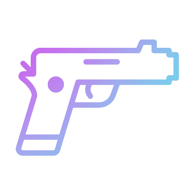 Handgun, Animated Icon, Gradient