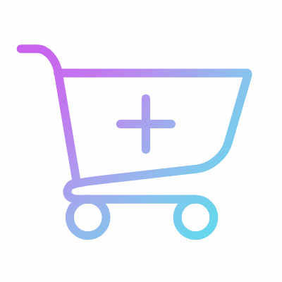 Cart Plus, Animated Icon, Gradient