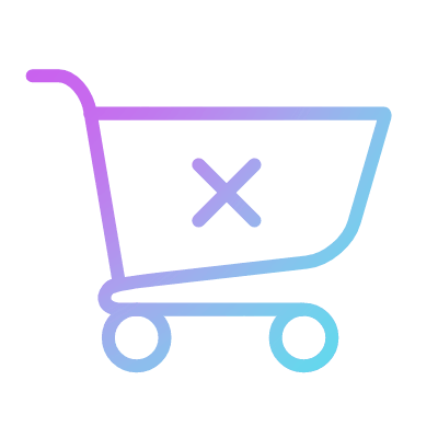 Cart Cross, Animated Icon, Gradient