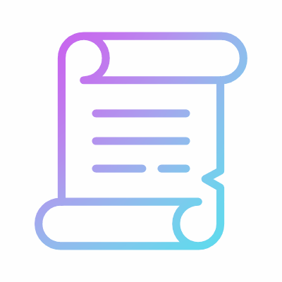 Parchment, Animated Icon, Gradient