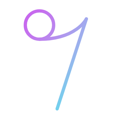 Eighth Rest, Animated Icon, Gradient