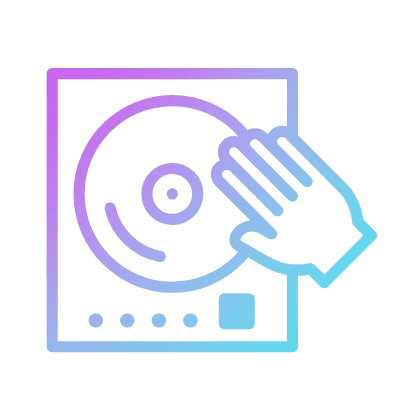 Turntable DJ, Animated Icon, Gradient