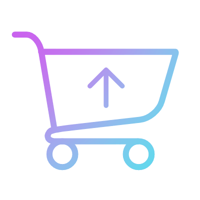 Cart Arrow Up, Animated Icon, Gradient
