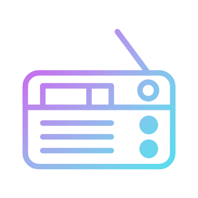 Radio, Animated Icon, Gradient