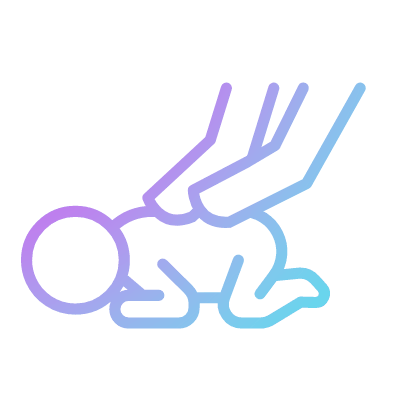 Infant Massage, Animated Icon, Gradient