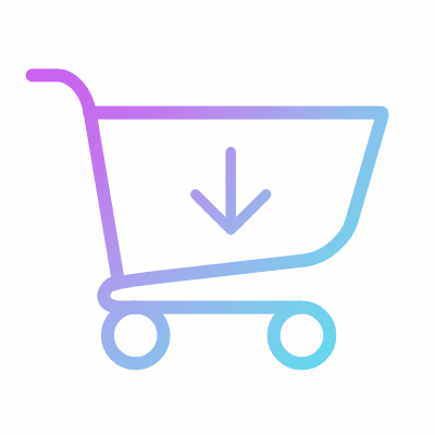 Trolley Arrow Down, Animated Icon, Gradient