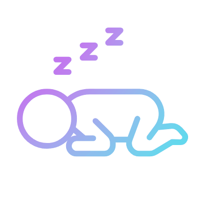 Baby Napping, Animated Icon, Gradient