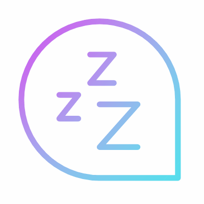 Chat Sleep, Animated Icon, Gradient