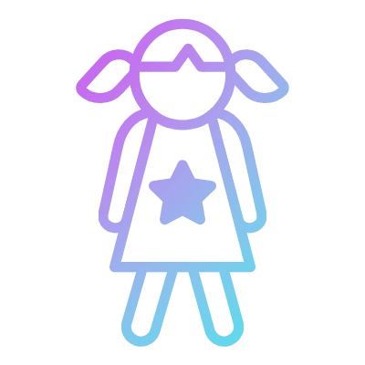 Baby Doll, Animated Icon, Gradient