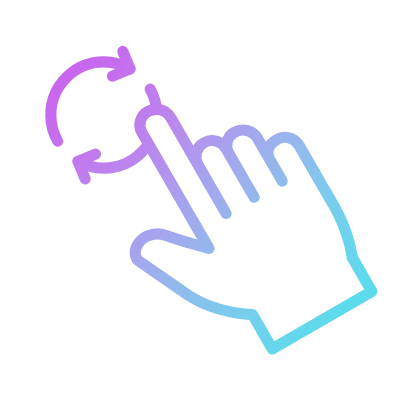 Drawing Circles, Animated Icon, Gradient