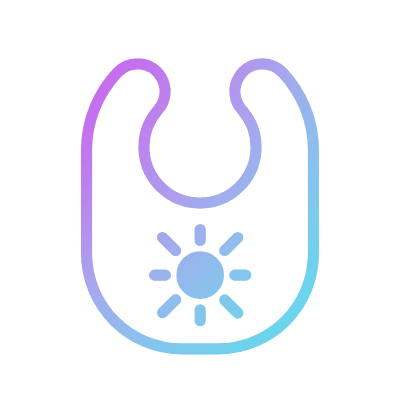 Baby Bib, Animated Icon, Gradient
