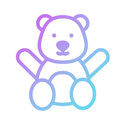 Teddy Bear, Animated Icon, Gradient