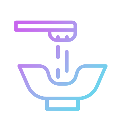 Hair Washing, Animated Icon, Gradient