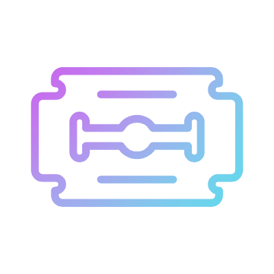 Razor Blade, Animated Icon, Gradient