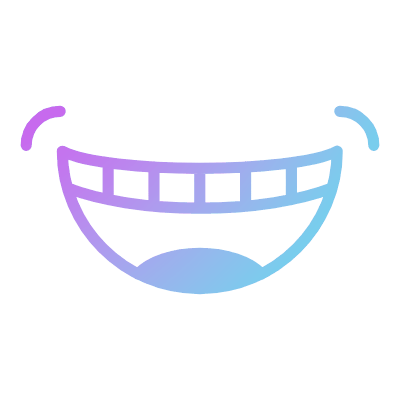Smiling Mouth, Animated Icon, Gradient