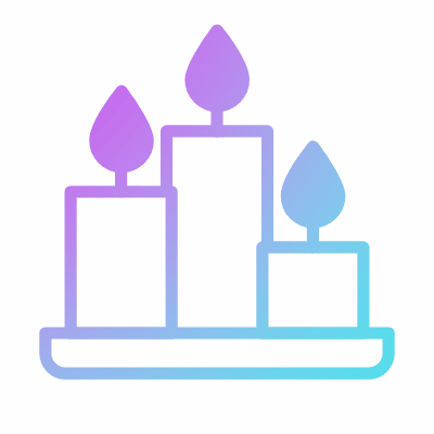 Candles, Animated Icon, Gradient