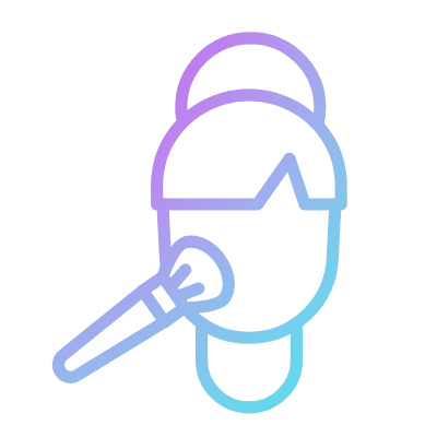 Powder Makeup, Animated Icon, Gradient