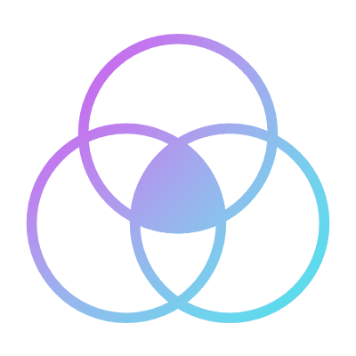 Diagram Venn, Animated Icon, Gradient