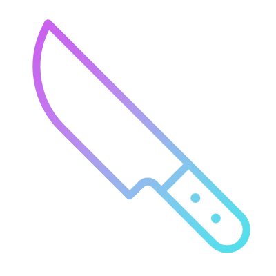 Chef's Knife, Animated Icon, Gradient