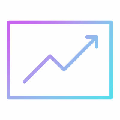 Arrow Growth, Animated Icon, Gradient