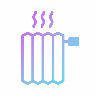 Heating Radiator, Animated Icon, Gradient