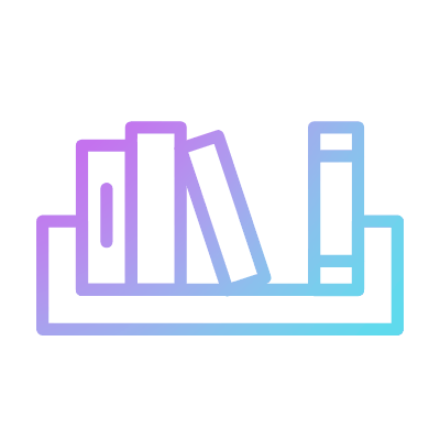 Bookshelf, Animated Icon, Gradient