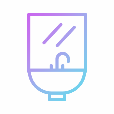 Bathtub, Animated Icon, Gradient