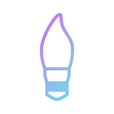 Flame Bulb, Animated Icon, Gradient