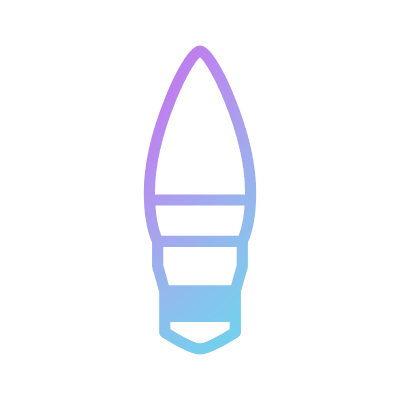 Candle Bulb, Animated Icon, Gradient