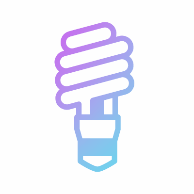 Spiral Bulb, Animated Icon, Gradient