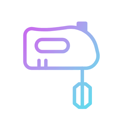 Hand Mixer, Animated Icon, Gradient