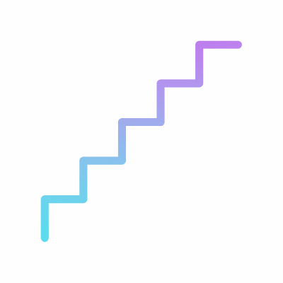 Stairs, Animated Icon, Gradient
