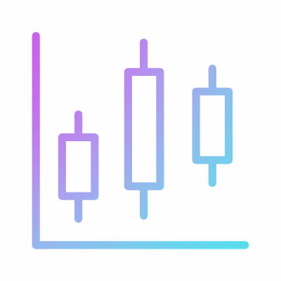 Graph Candlestick, Animated Icon, Gradient