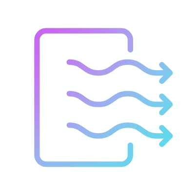 Air Movement, Animated Icon, Gradient
