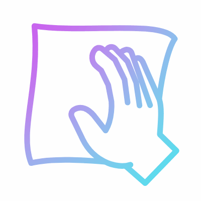 Hand Wiping, Animated Icon, Gradient