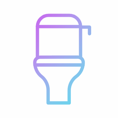 Toilet Bowl, Animated Icon, Gradient