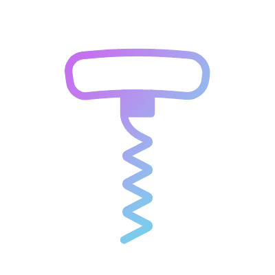 Corkscrew, Animated Icon, Gradient