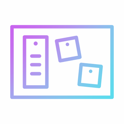 Notice Board, Animated Icon, Gradient