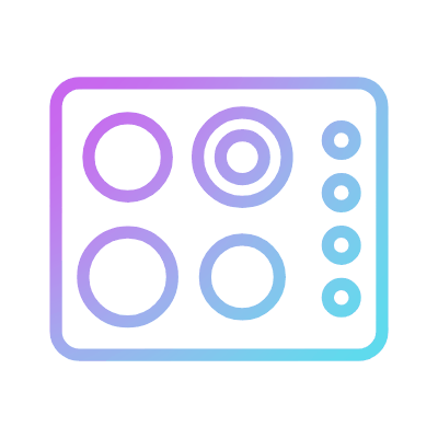 Electric Stove, Animated Icon, Gradient