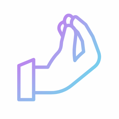 Pinched Fingers, Animated Icon, Gradient