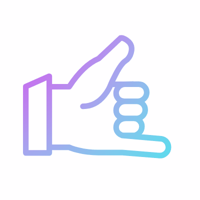 Hand Call Me, Animated Icon, Gradient