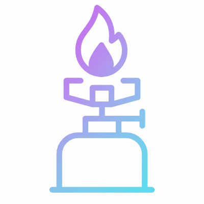 Camping Gas, Animated Icon, Gradient