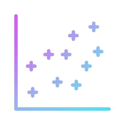 Scatter Plot, Animated Icon, Gradient