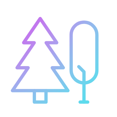Trees, Animated Icon, Gradient